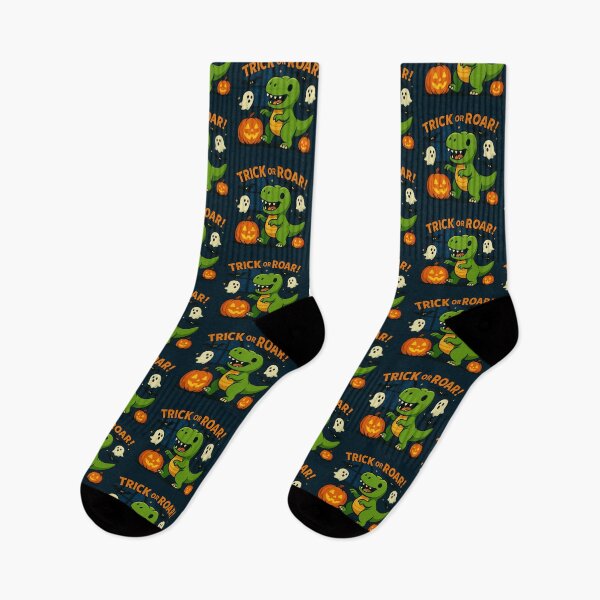 Item preview, Cute T-Rex in Haunted House | Child-Friendly Halloween Dinosaur Design designed and sold by VelvetMoonie.