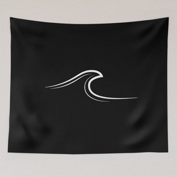 Item preview, Surf wave minimal line drawing designed and sold by Fangpunk.