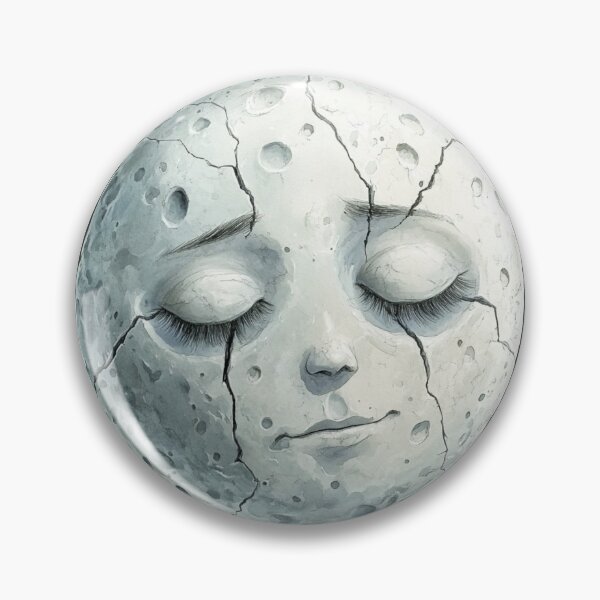 Item preview, Vintage full moon face designed and sold by FatBirdie.