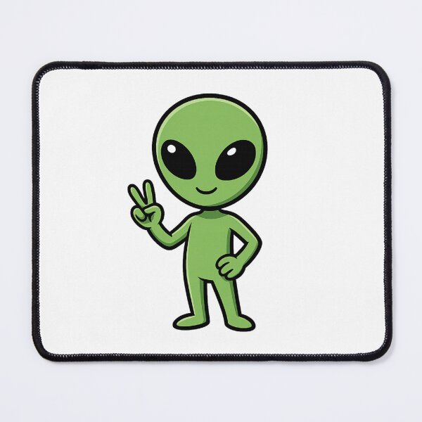 Item preview, ? Peaceful Alien – Cute Green Extraterrestrial designed and sold by Byarasstudio.