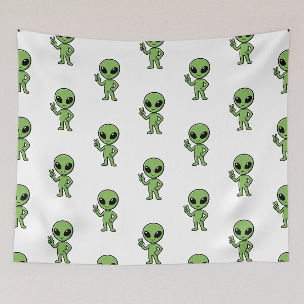Item preview, ? Peaceful Alien – Cute Green Extraterrestrial designed and sold by Byarasstudio.