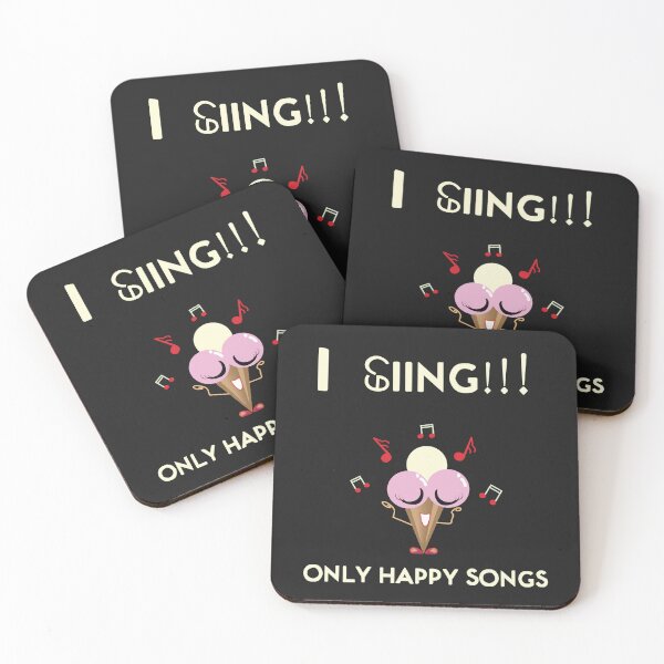 Item preview, Silly Miss Ice Cream-I  Sing Only Happy Songs- Cute and Fun Food Art Design designed and sold by MilabArt.