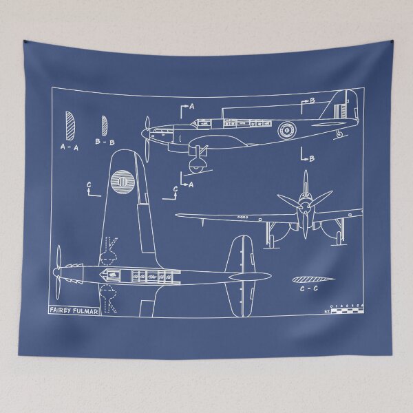Item preview, Fairey Fulmar WW2 British Fighter Plane Blueprints Diagrams designed and sold by MilitaryMart.