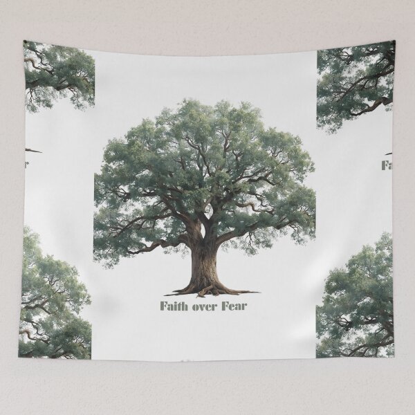 Item preview, Faith Over Fear  Christian Quote - Oak Tree designed and sold by Ausra789.