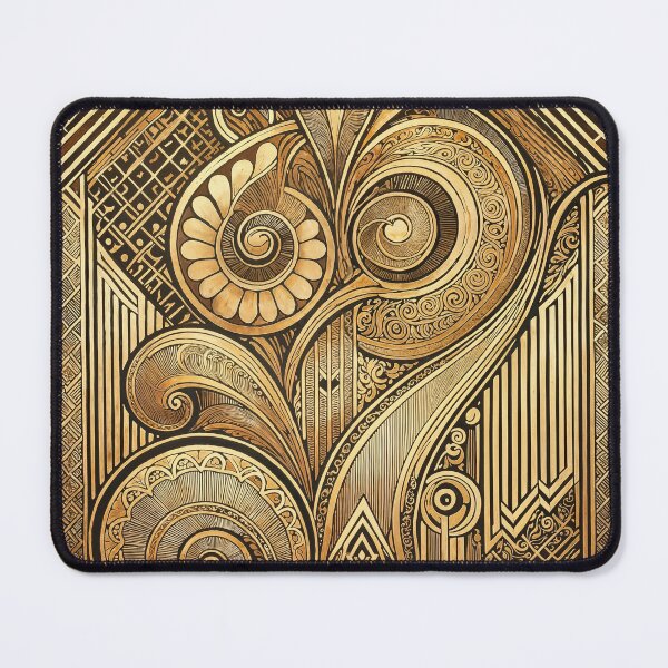 Item preview, Abstract Golden Pattern – Elegant Geometry designed and sold by Unikat.SE.