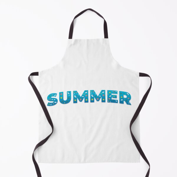 Item preview, Summer Text Art – Blue Typography Filled with Waves, Sun, Grass & Hibiscus designed and sold by Vextura.