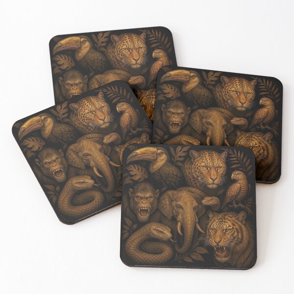 Item preview, Golden Jungle 2 – Animals in a noble design designed and sold by Unikat.SE.