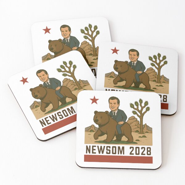 Item preview, Gavin Newsom 2028 Election California Flag Joshua Tree designed and sold by punbarkqua.