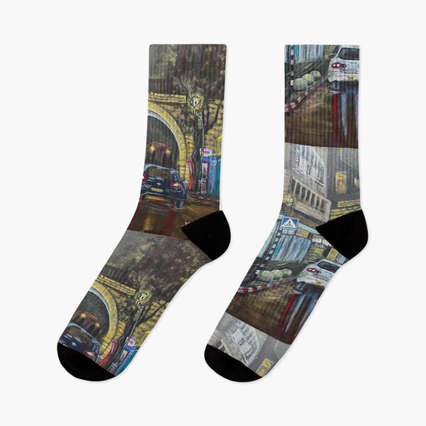Item preview, Street of a rainy night city  designed and sold by Julia's Print Studio .