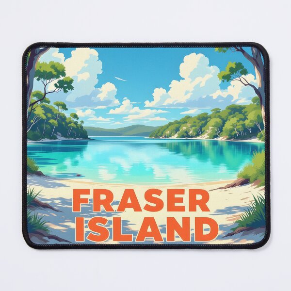 Item preview, Fraser Island, Queensland: Vintage-Style Painterly Travel Poster designed and sold by LSVart.