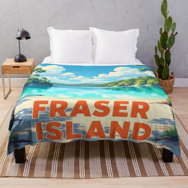 Item preview, Fraser Island, Queensland: Vintage-Style Painterly Travel Poster designed and sold by LSVart.