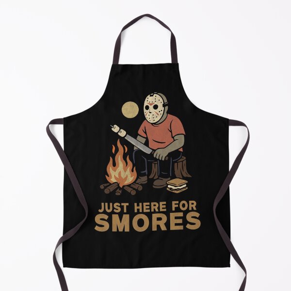 Item preview, Just Here for Smores Funny Horror Jason Voorhees Camping designed and sold by ChunkByChunk.