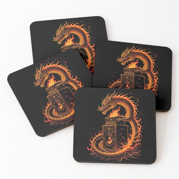 Item preview, Fire Dragon Amp Stack Gothic T-Shirt designed and sold by Global Music Lovers.
