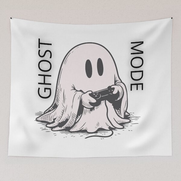 Item preview, Funny ghost gamer design designed and sold by Shop_Bagniak.