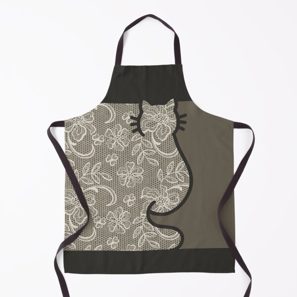 Aperçu de l'œuvre Silhouette d'un joli chat en dentelle grise créée et vendue par TackyTime.