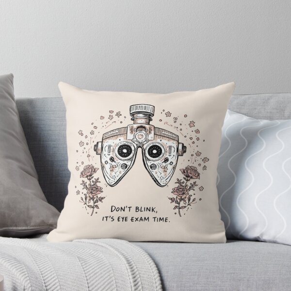 Item preview, Don’t Blink, It’s Eye Exam Time — Phoropter Comic Sketch with Floral Motif designed and sold by gr00bson.