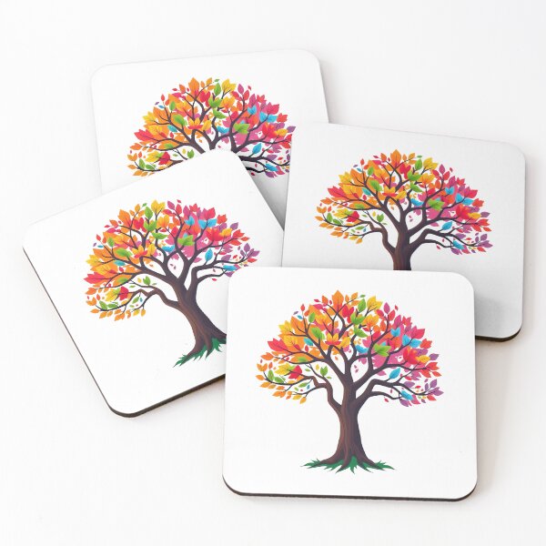 Item preview, Colourful tree illustration designed and sold by SpeckAndLook.