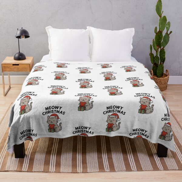 Aperçu de l'œuvre Meowy Christmas – Funny Holiday Cat T-Shirt, Cute Cartoon Kitty Xmas Design for Cat Lovers créée et vendue par MeowLaugh.