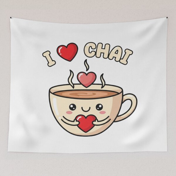 Item preview, Smiling Chai Mug with Heart designed and sold by NiluDigiStudio.