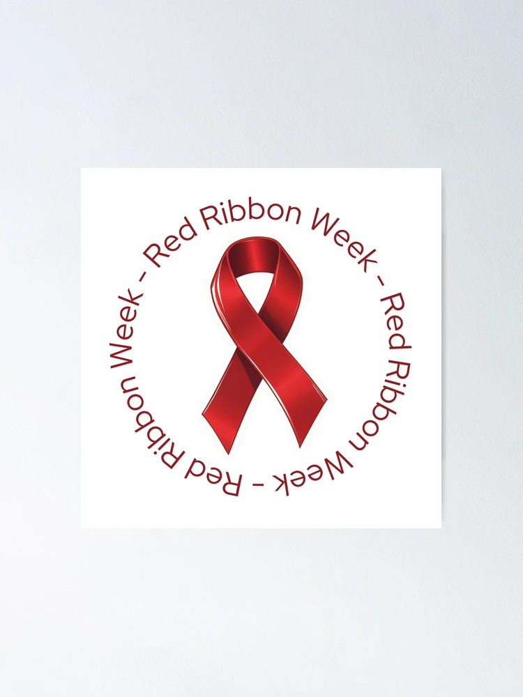 Thumbnail 1 of 3, Poster, Red Ribbon Week - Circle designed and sold by LewpyG.