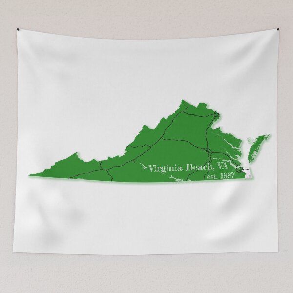 Item preview, Virginia Beach, VA [Green] designed and sold by PhilbonianDezin.