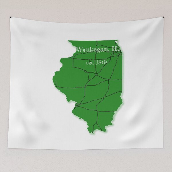 Item preview, Waukegan, IL [Green] designed and sold by PhilbonianDezin.