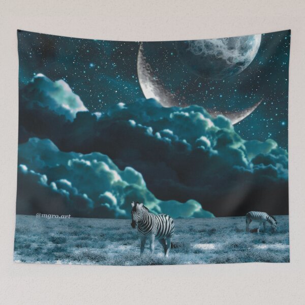 Item preview, Magical zebras, spirit animal collage designed and sold by mgro-art.