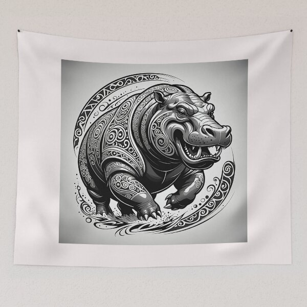 Item preview, Hippos  Tattoo #3 designed and sold by Helios Be. Lavsh.