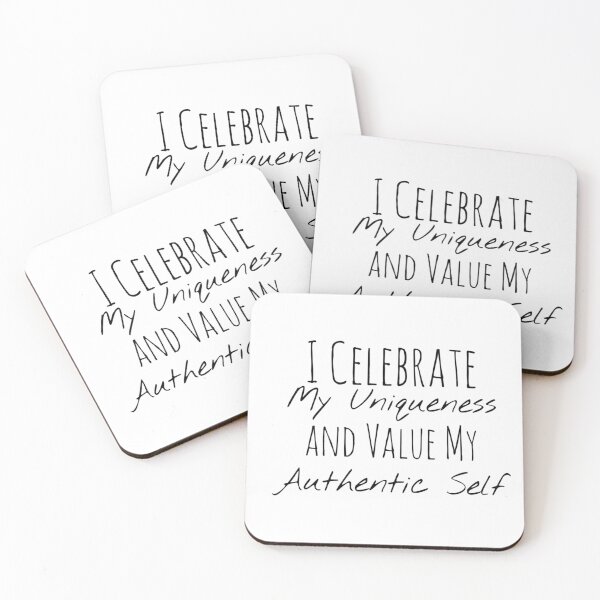 Item preview, I Celebrate My Uniqueness and Value My Authentic Self – Self-Love Affirmation designed and sold by Camila  Ardila.