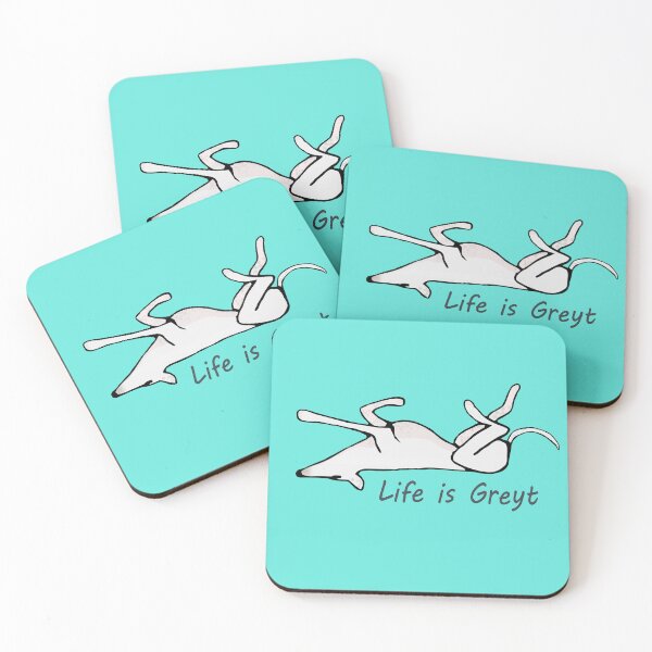 Item preview, Life is Greyt - White Greyhound Roaching designed and sold by aowam.