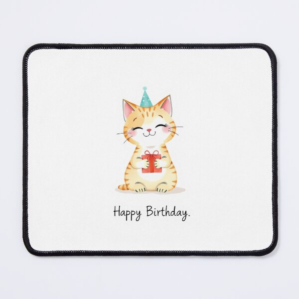 Item preview, Cat birthday gift cute funny happy party hat designed and sold by CheeseBlueprint.