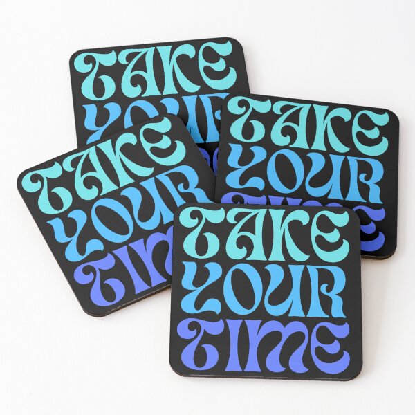 Item preview, Take Your Time – Retro Positive Quote Design designed and sold by DesignbyOla.