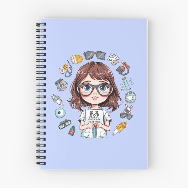 Item preview, Cute Female Optometrist with Eye Chart designed and sold by gr00bson.