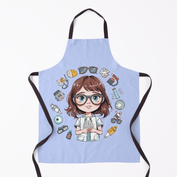 Item preview, Cute Female Optometrist with Eye Chart designed and sold by gr00bson.