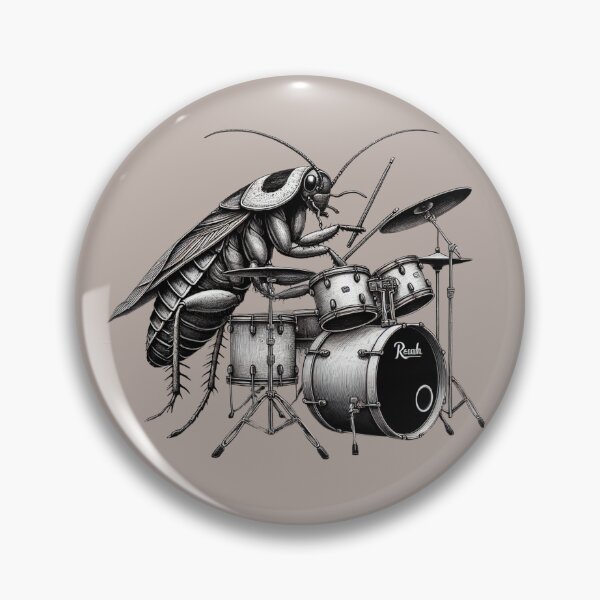 Item preview, Cockroach playing the drums designed and sold by lailashack.