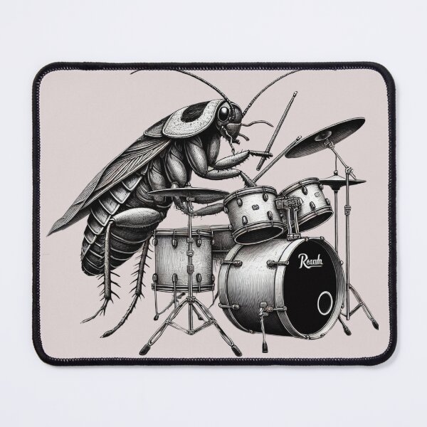 Item preview, Cockroach playing the drums designed and sold by lailashack.