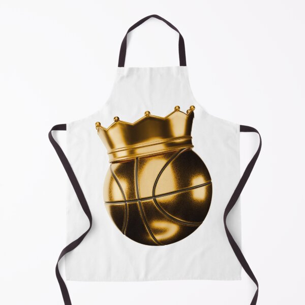 Item preview, Balón de baloncesto dorado con corona dorada de reyes, ilustración de pegatina designed and sold by Layerform.