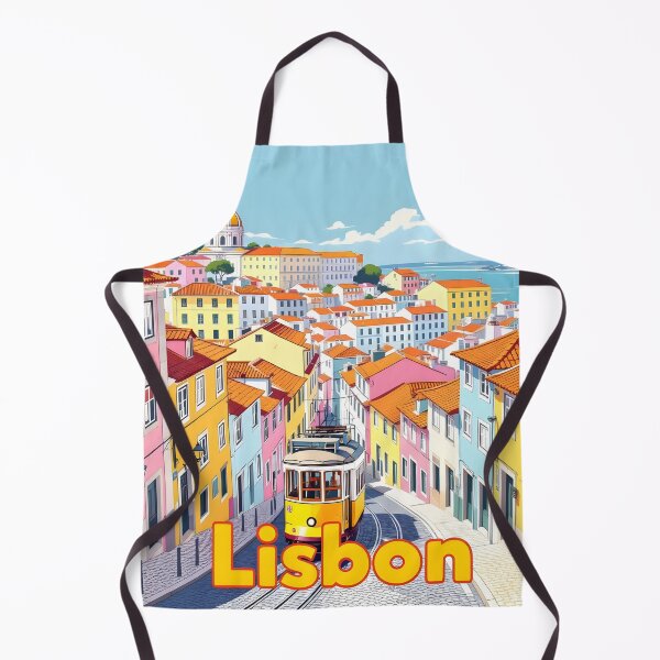 Item preview, Lisbon, Portugal: Vintage-Style Painterly Travel Poster designed and sold by LSVart.
