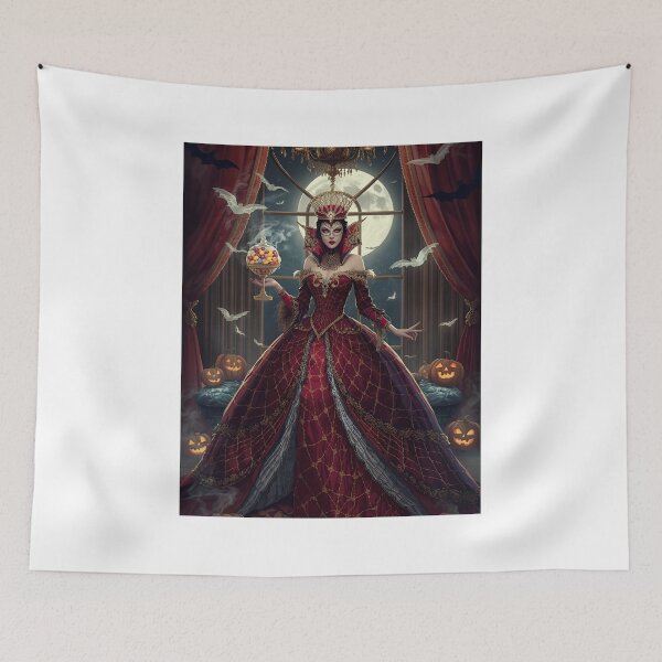 Item preview, Queen of Halloween – Luxury Glamour Fantasy Illustration designed and sold by RAKO13.