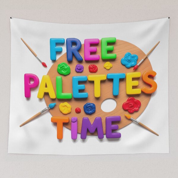 Item preview, Free Palettes Time Colorful Artistic Slogan Design T-Shirt designed and sold by BambaKchula.
