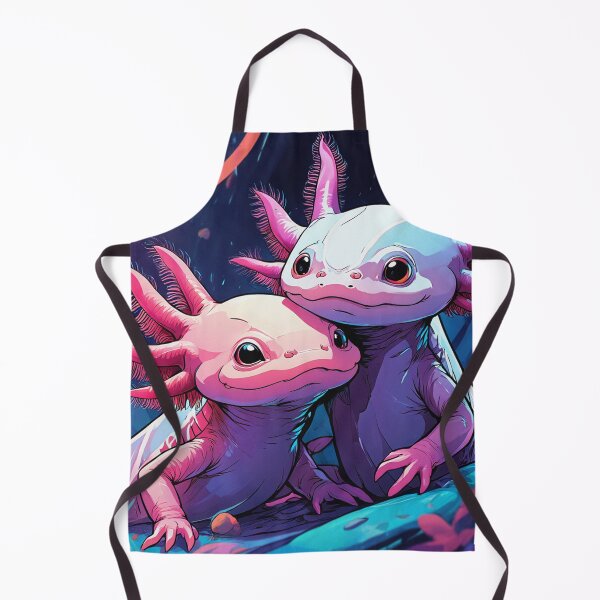 Item preview, Cute Axolotl couple illustration designed and sold by Vintage Designs +.