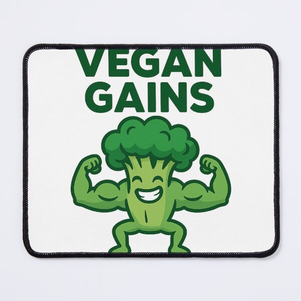 Item preview, Vegan Gains – Funny Broccoli Bodybuilder Meme Design designed and sold by Greek and Vegan.