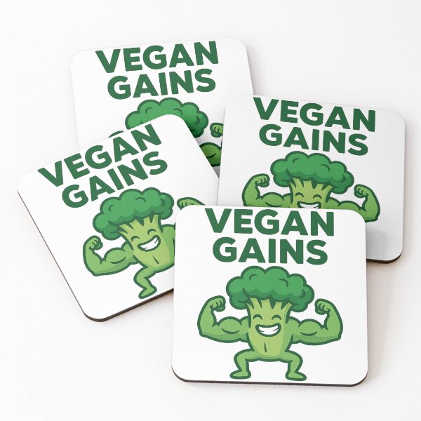 Item preview, Vegan Gains – Funny Broccoli Bodybuilder Meme Design designed and sold by Greek and Vegan.