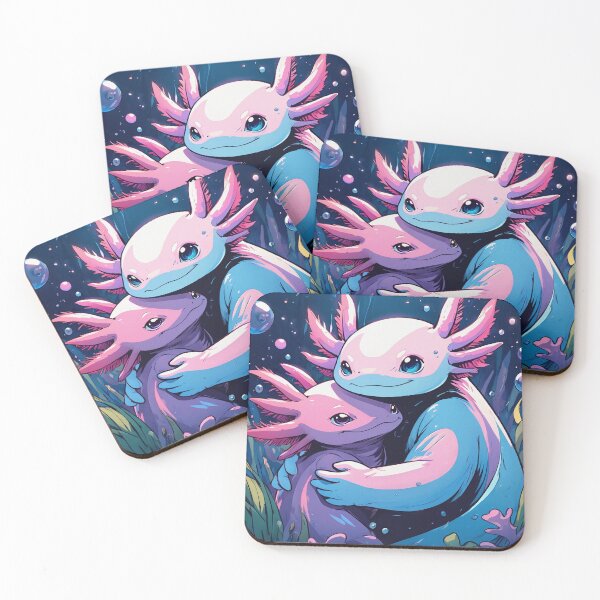 Item preview,  Cute Axolotl couple illustration designed and sold by Vintage Designs +.