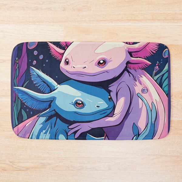 Item preview, Cute Axolotl couple illustration designed and sold by Vintage Designs +.