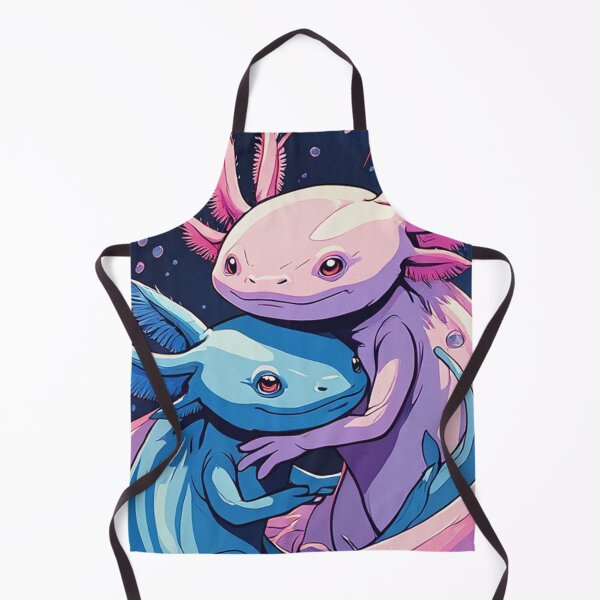 Item preview, Cute Axolotl couple illustration designed and sold by Vintage Designs +.