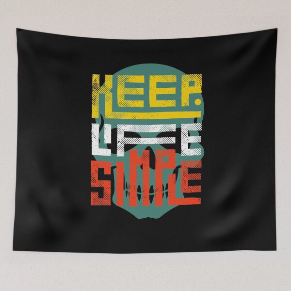 Item preview, Keep Life Simple – Motivational Skull Graphic  designed and sold by MOTAS FASHION .