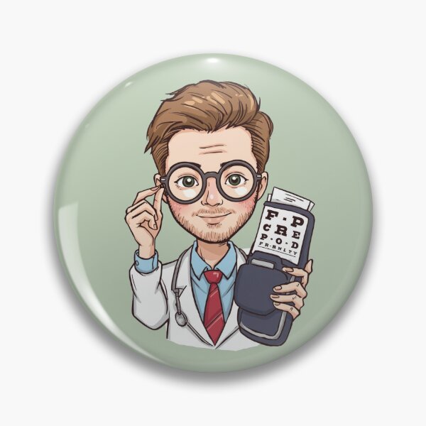 Item preview, Kawaii Male Optometrist with Glasses designed and sold by gr00bson.