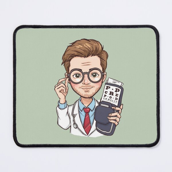 Item preview, Kawaii Male Optometrist with Glasses designed and sold by gr00bson.