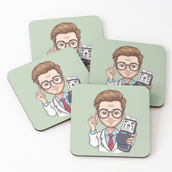 Item preview, Kawaii Male Optometrist with Glasses designed and sold by gr00bson.